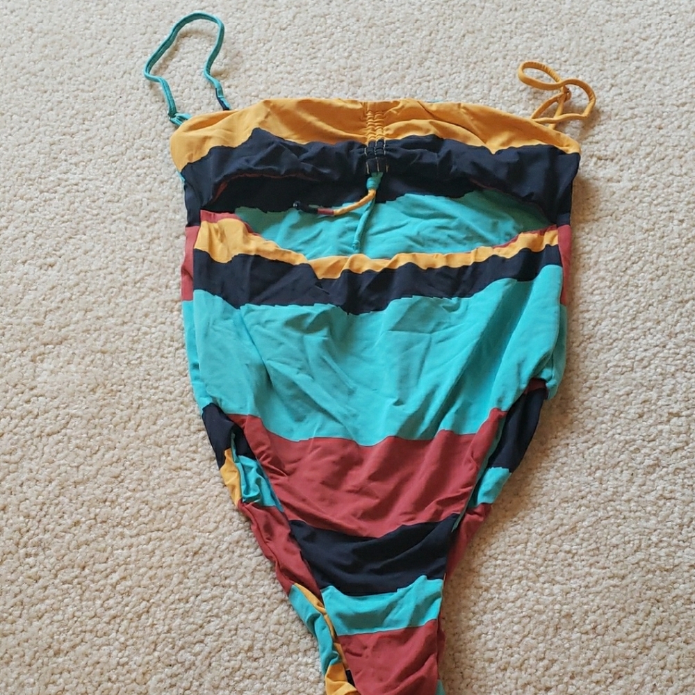 Colorful Striped One Piece Swimsuit